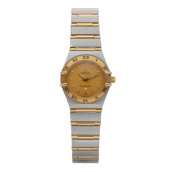 Reloj Omega para dama modelo Constellation vistas oro amarillo 18 kilates.