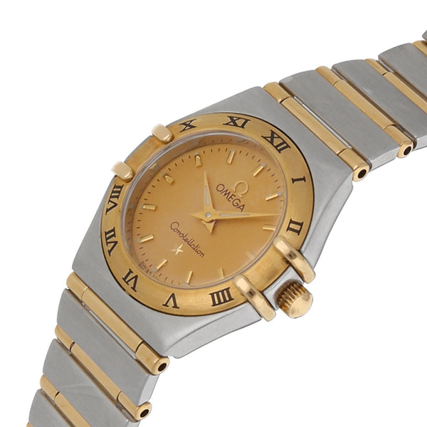 Reloj Omega para dama modelo Constellation vistas oro amarillo 18 kilates.