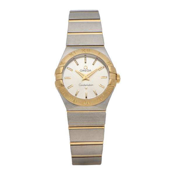 Reloj Omega para dama modelo Constellation vistas en oro amarillo 18 kilates.