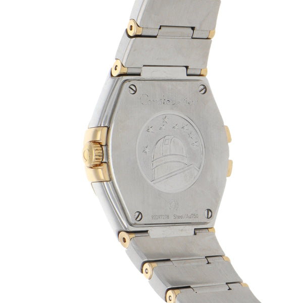 Reloj Omega para dama modelo Constellation vistas en oro amarillo 18 kilates.