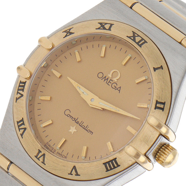 Reloj Omega para dama modelo Constellation vistas en oro amarillo 18 kilates.