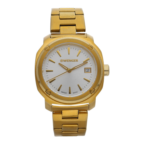 Reloj Wenger para dama unisex en acero chapa.