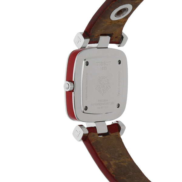 Reloj Tissot para dama en acero inoxidable pulso piel.