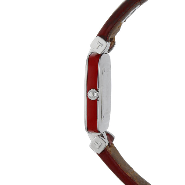 Reloj Tissot para dama en acero inoxidable pulso piel.