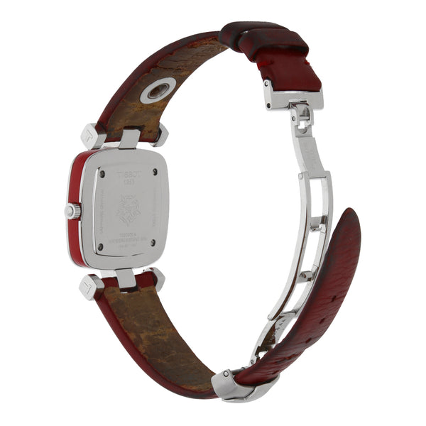 Reloj Tissot para dama en acero inoxidable pulso piel.