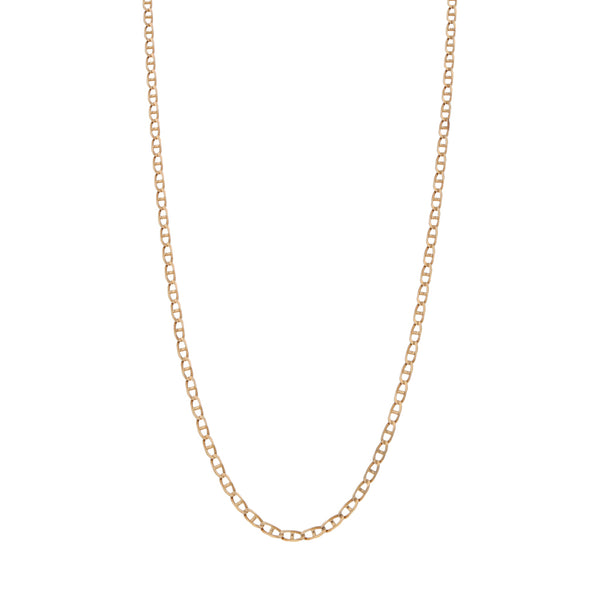 Collar eslabón nudo marino en oro amarillo 14 kilates.