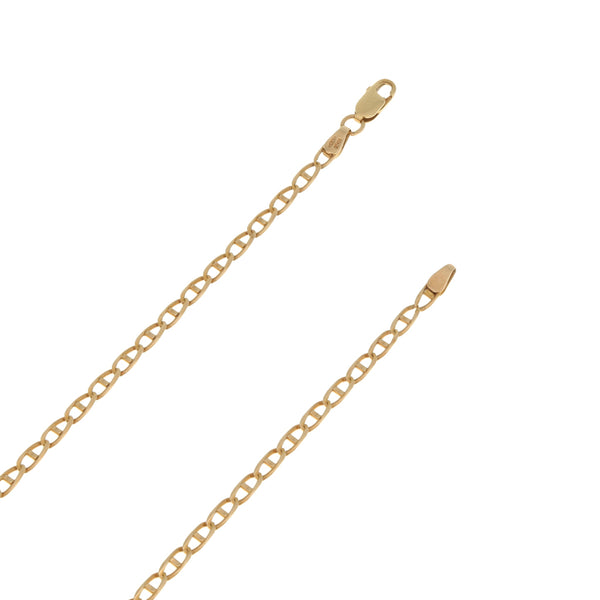 Collar eslabón nudo marino en oro amarillo 14 kilates.