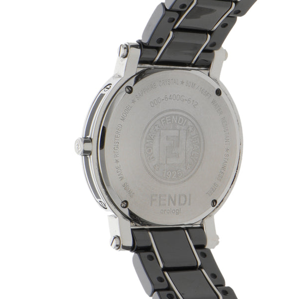 Reloj Fendi para dama/unisex caja en acero correa cerámica.