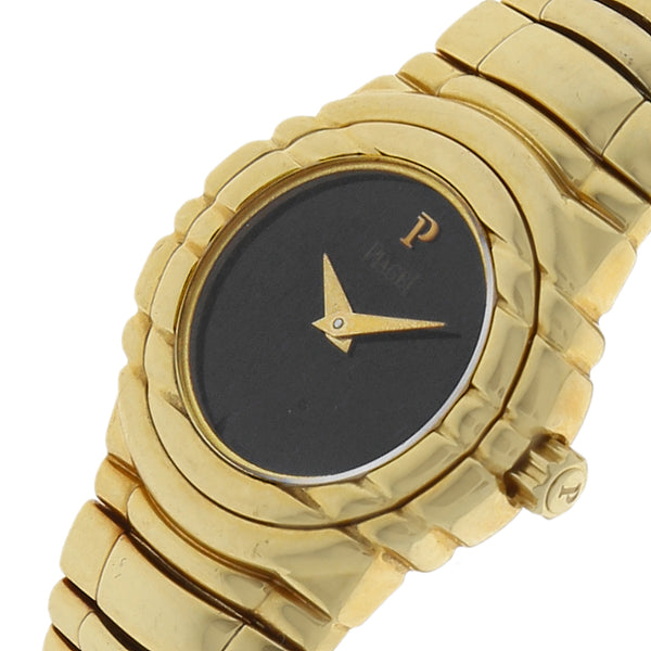 Reloj Piaget para dama modelo Tanagra en oro amarillo 18 kilates.