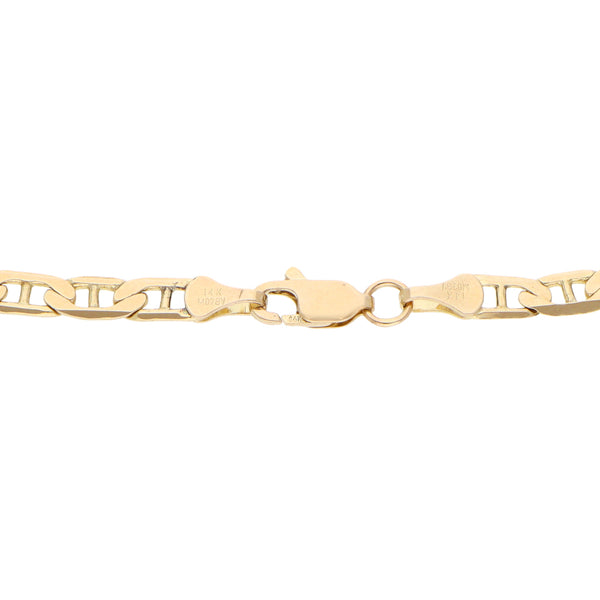 Pulsera eslabón nudo marino en oro amarillo 14 kilates.