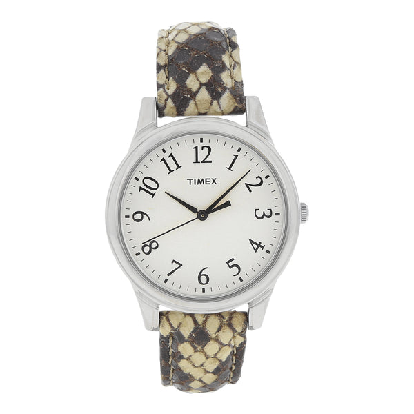 Reloj Timex para dama/unisex en acero inoxidable pulso piel.