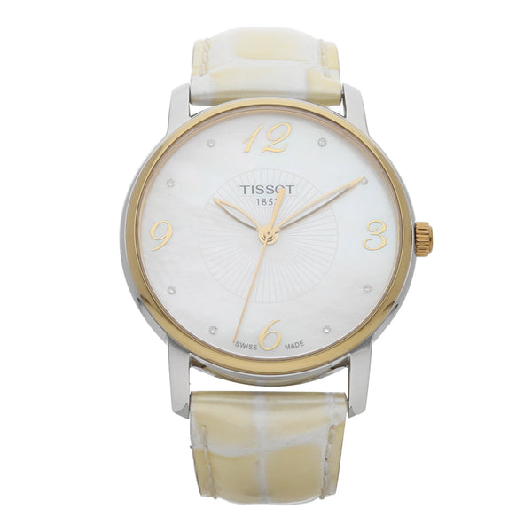 Reloj Tissot para dama/unisex en acero vistas chapa pulso piel.
