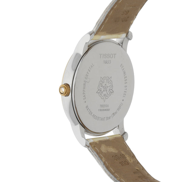 Reloj Tissot para dama/unisex en acero vistas chapa pulso piel.