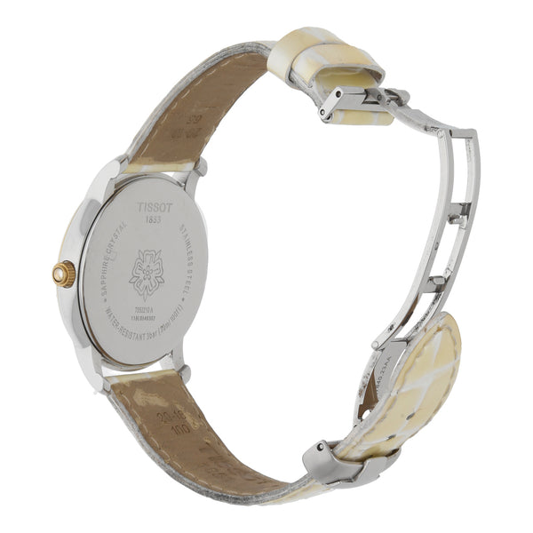 Reloj Tissot para dama/unisex en acero vistas chapa pulso piel.