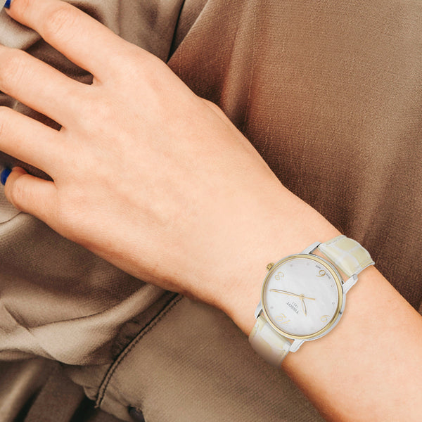 Reloj Tissot para dama/unisex en acero vistas chapa pulso piel.