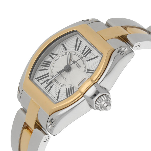 Reloj Cartier para caballero modelo Roadster vistas oro amarillo 18 kilates.