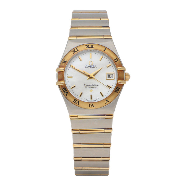 Reloj Omega para dama modelo Constellation vistas en oro amarillo 18 kilates.