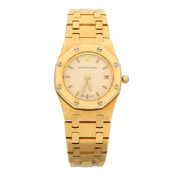 Reloj Audermars Piguet para dama modelo Royal Oak Lady en oro amarillo 18 kilates.