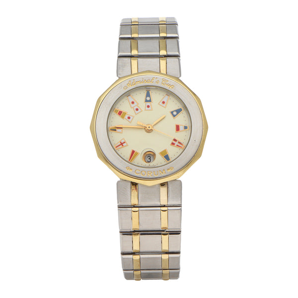 Reloj Corum para dama modelo Admiral´s Cup vistas en oro amarillo 18 kilates.