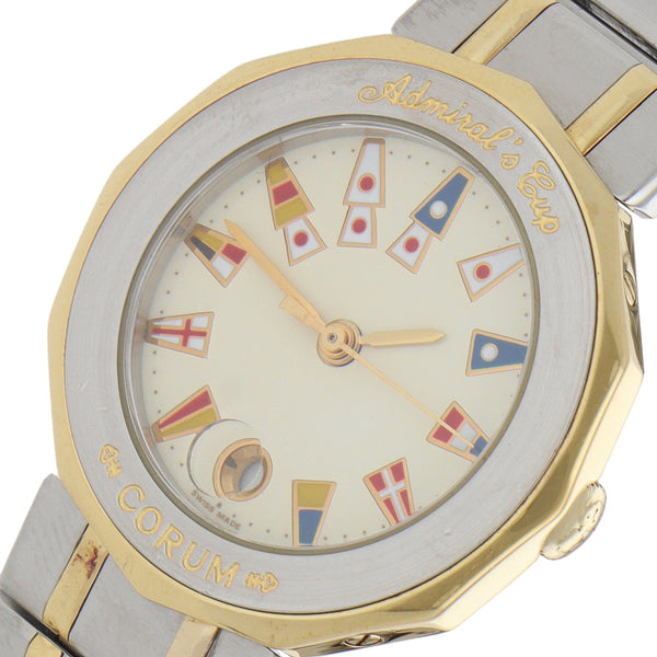 Reloj Corum para dama modelo Admiral´s Cup vistas en oro amarillo 18 kilates.