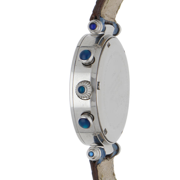 Reloj Klaus Kobec para dama caja acero inoxidable correa piel.