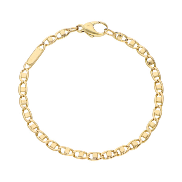 Pulsera eslabón nudo marino en oro amarillo 18 kilates.