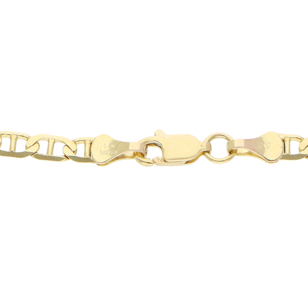 Pulsera eslabón nudo marino en oro amarillo 14 kilates.