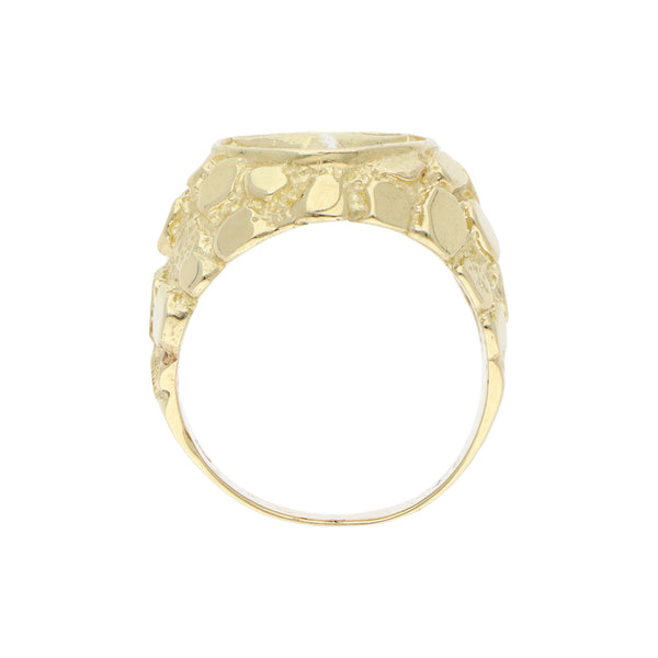 Anillo barroco en oro amarillo 14 kilates.