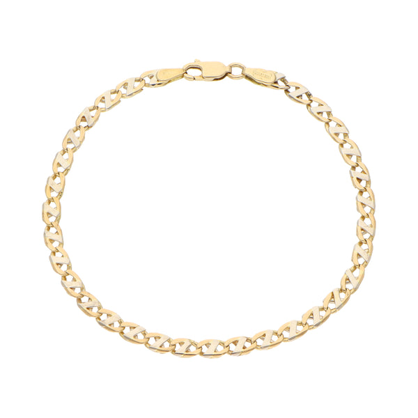 Pulsera eslabón nudo marino en oro amarillo 18 kilates.