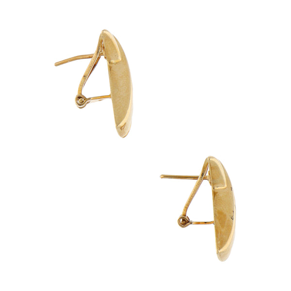 Aretes huecos en oro amarillo 18 kilates.