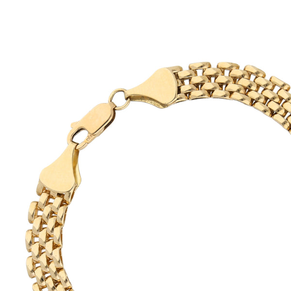 Pulsera eslabón articulado en oro amarillo 14 kilates.