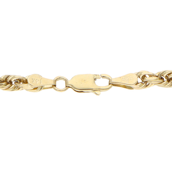 Pulsera eslabón torzal en oro amarillo 14 kilates.