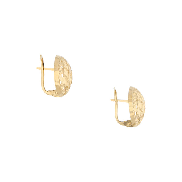 Aretes calados en oro amarillo 14 kilates.