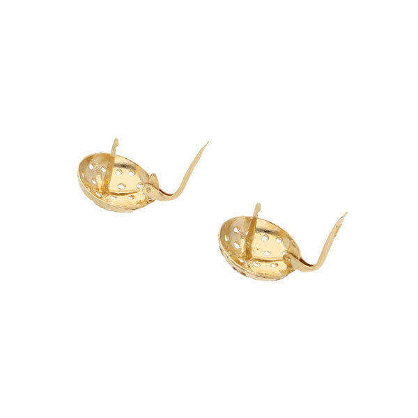 Aretes calados en oro amarillo 14 kilates.