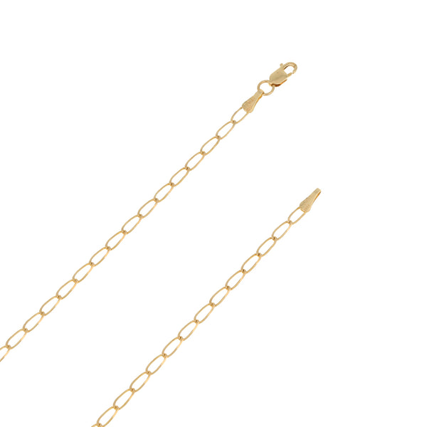 Collar eslabón encontrado y dije calado motivo estrella en oro amarillo 14 kilates.