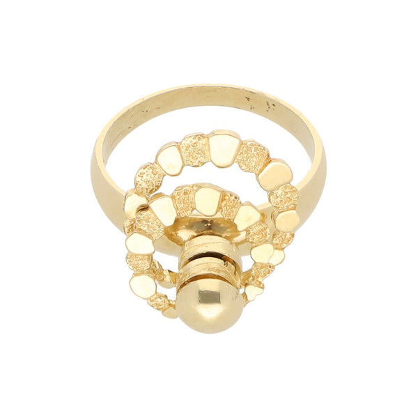 Anillo giratorio en oro amarillo 14 kilates.