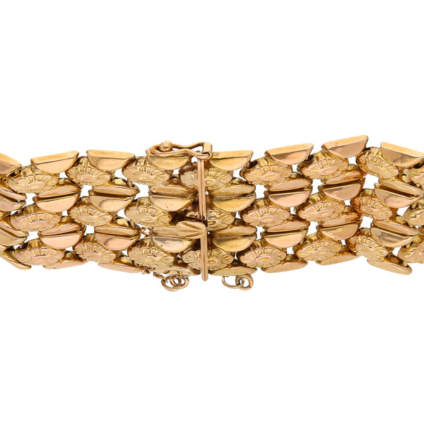 Pulsera eslabón articulado en oro amarillo 18 kilates.