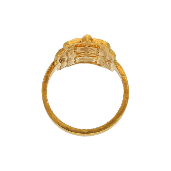 Anillo diseño especial en oro amarillo 24 kilates.