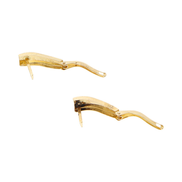 Aretes laminados en oro amarillo 10 kilates.