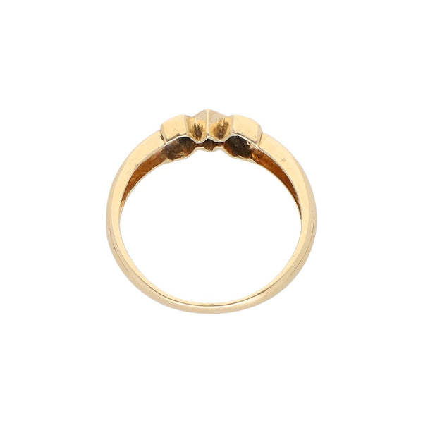 Anillo solitario con circonia en oro amarillo 14 kilates.