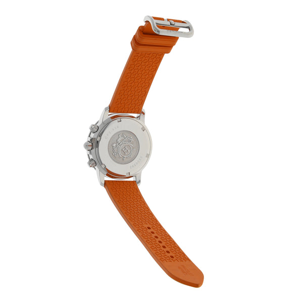 Reloj Hermes para dama en acero inoxidable correa caucho.