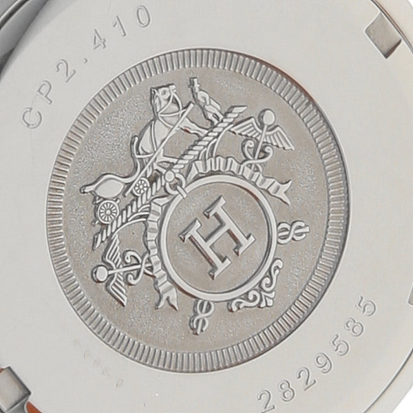 Reloj Hermes para dama en acero inoxidable correa caucho.