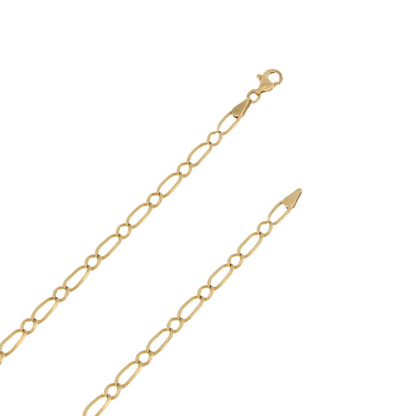 Collar eslabón uno por uno en oro amarillo 14 kilates.