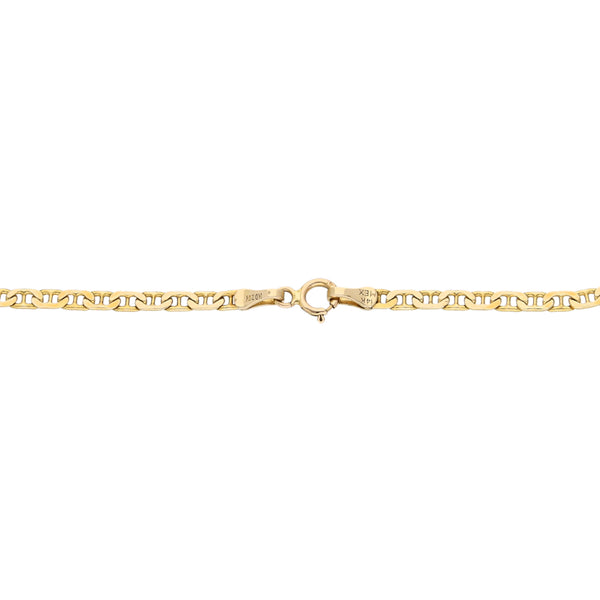 Pulsera eslabón nudo marino en oro amarillo 14 kilates.