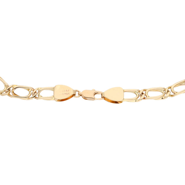 Pulsera eslabón nudo egipcio en oro amarillo 14 kilates.