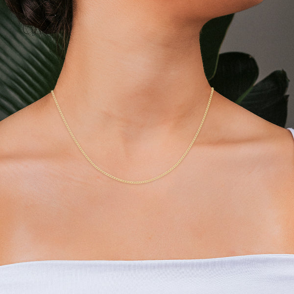 Collar eslabón encontrado en oro amarillo 18 kilates.