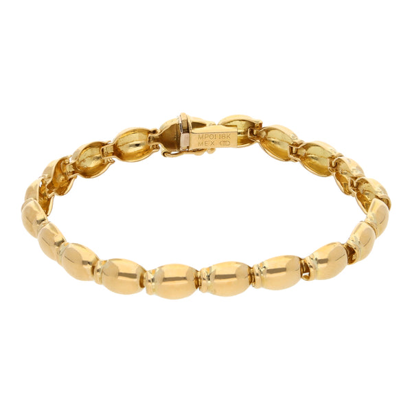 Pulsera eslabón articulado en oro amarillo 18 kilates.