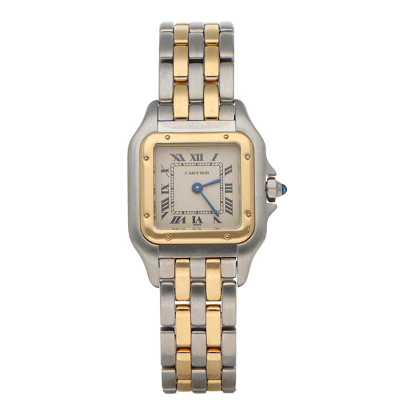 Reloj Cartier para dama modelo Panthere vistas en oro amarillo 18 kilates.