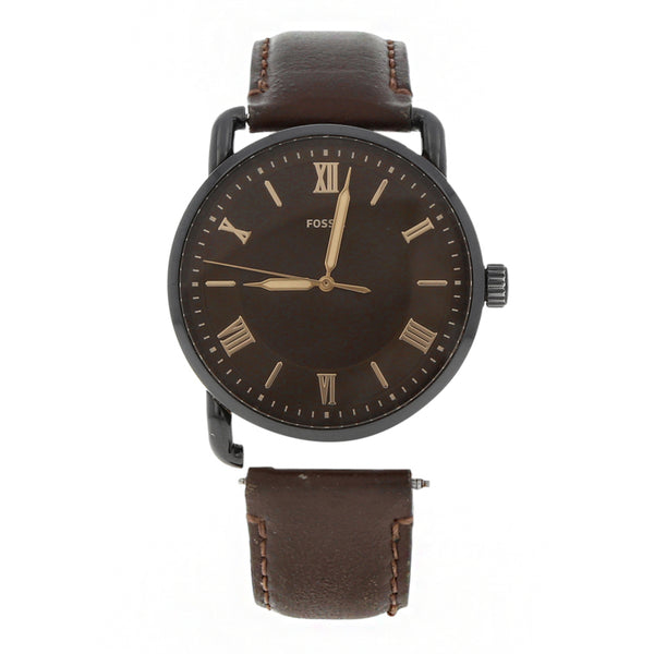 Reloj Fossil para caballero en acero esmalte correa piel.