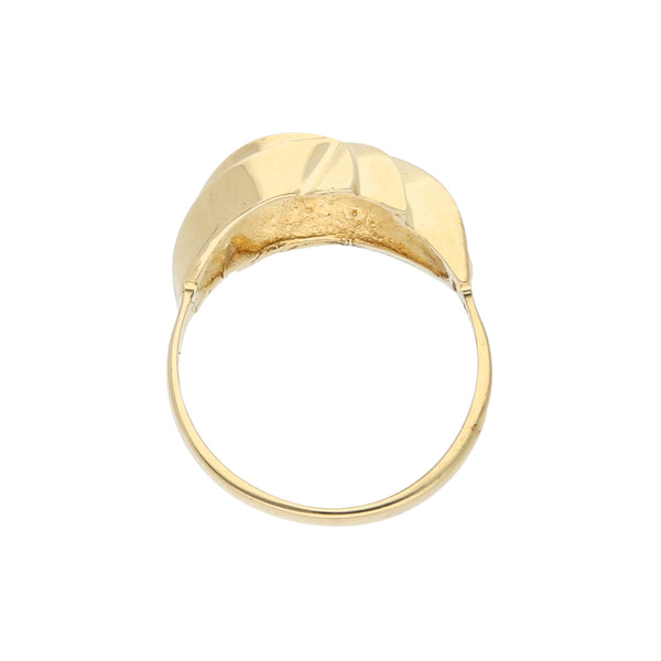 Anillo acanalado en oro amarillo 14 kilates.